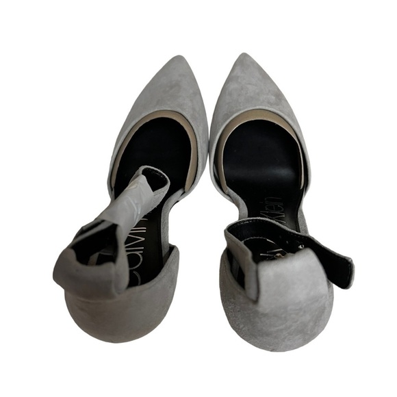 NWT Calvin Klein Grey Suede Pumps 9.5 - Picture 6 of 6
